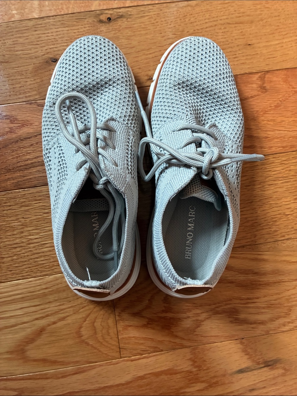 Bruno Marc Kids Light Gray Knit Dress Shoes